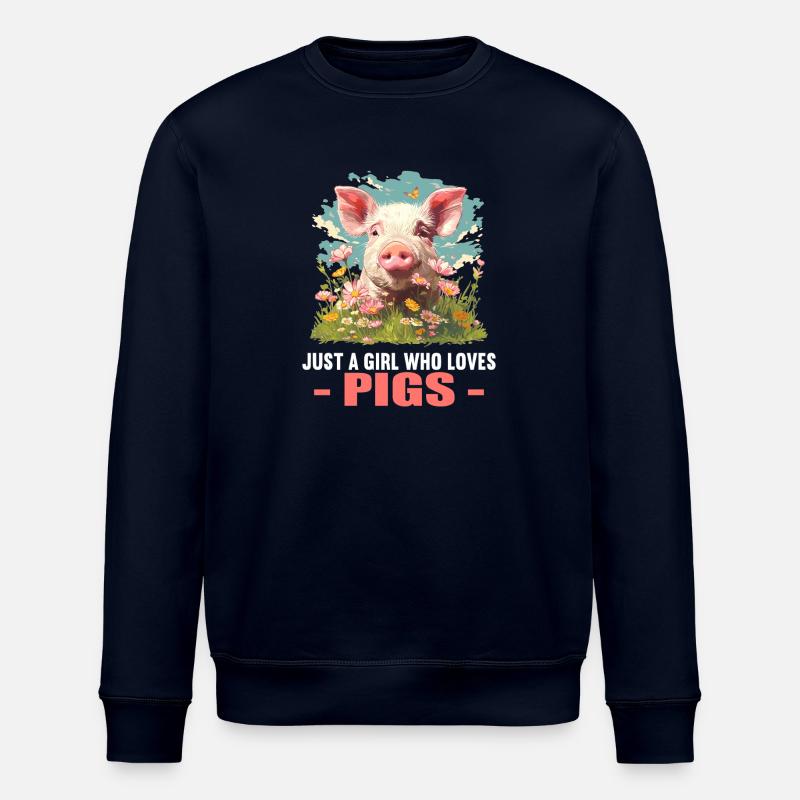 Schweine Schwein - Stanley/Stella Unisex Bio-Sweatshirt ROLLER - Navy