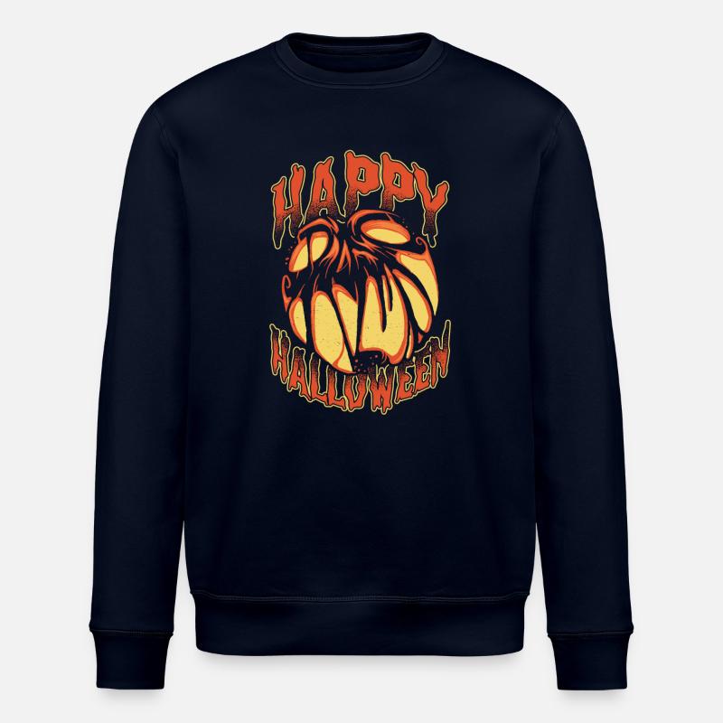 Joyeux Halloween Citrouille - Sweat bio ROLLER Stanley/Stella Unisexe - marine