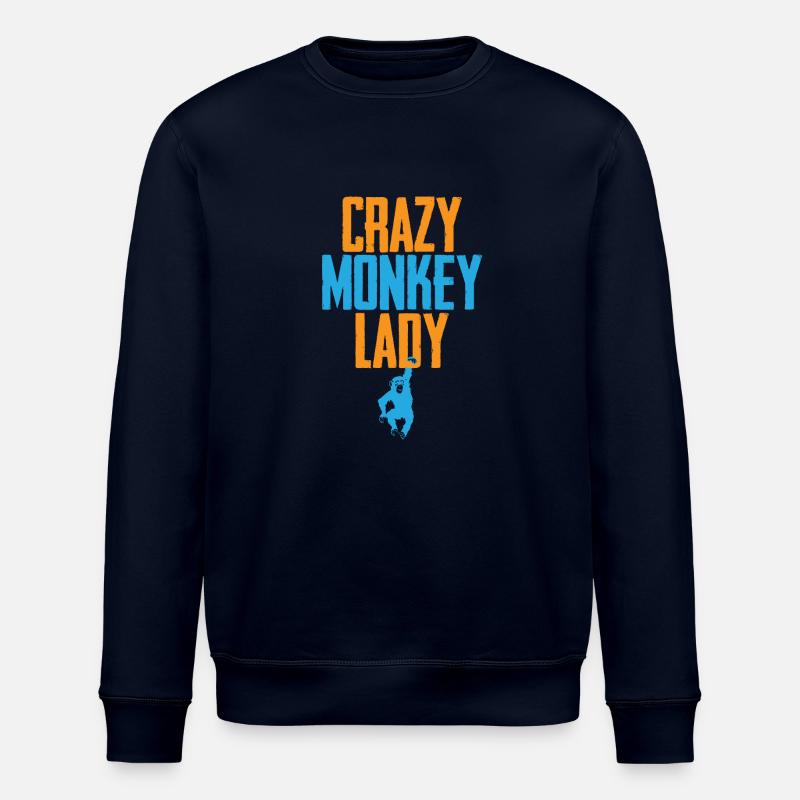 Dame de singe folle - Sweat bio ROLLER Stanley/Stella Unisexe - marine