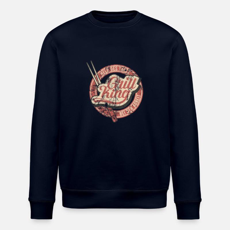Grilling Shirt Funny Gift - Stanley/Stella ROLLER Unisex Organic Sweatshirt - navy