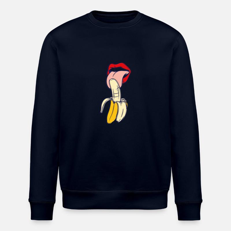Alimentaire de cadeau de banane - Sweat bio ROLLER Stanley/Stella Unisexe - marine