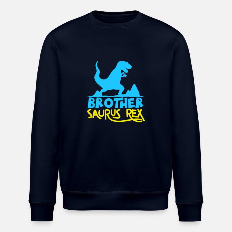 Bruder Saurus Rex - lustige Dinosaurier-Grafik - Stanley/Stella Unisex Bio-Sweatshirt ROLLER - Navy