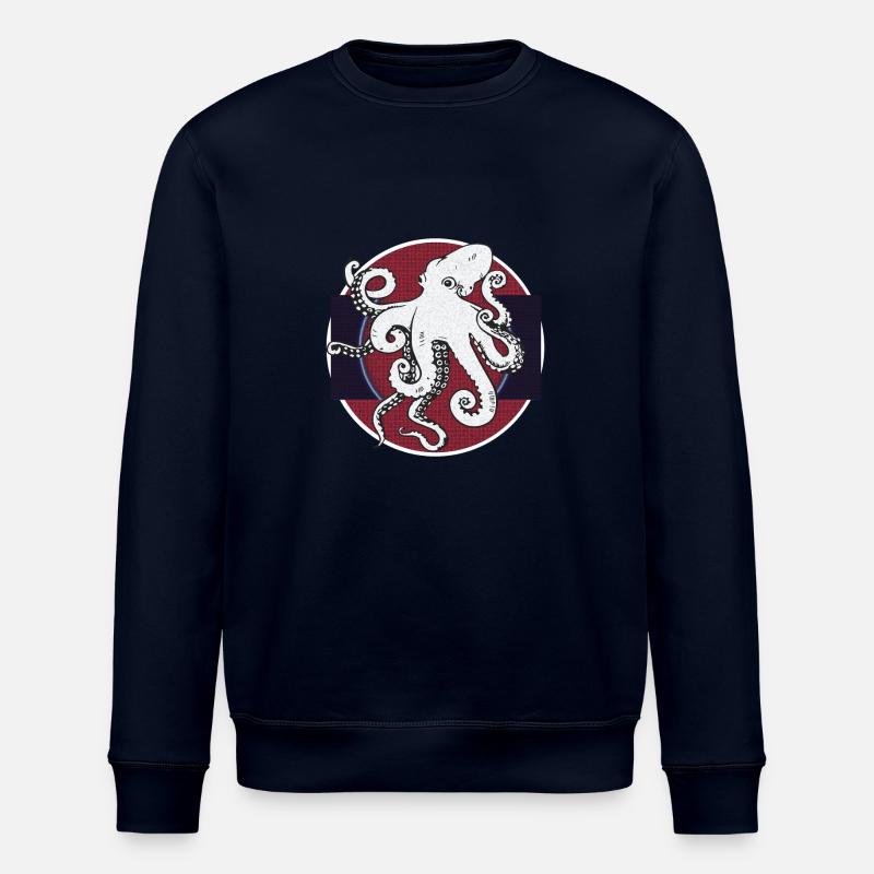 Friendly Octopus - Stanley/Stella ROLLER Unisex Organic Sweatshirt - navy