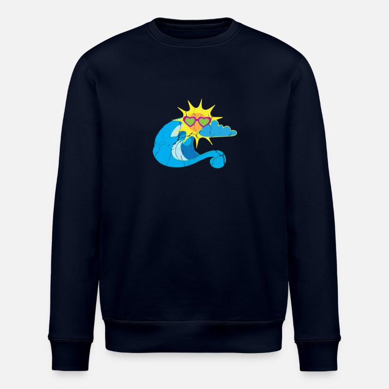 Solar wave - Stanley/Stella ROLLER Unisex Organic Sweatshirt - navy