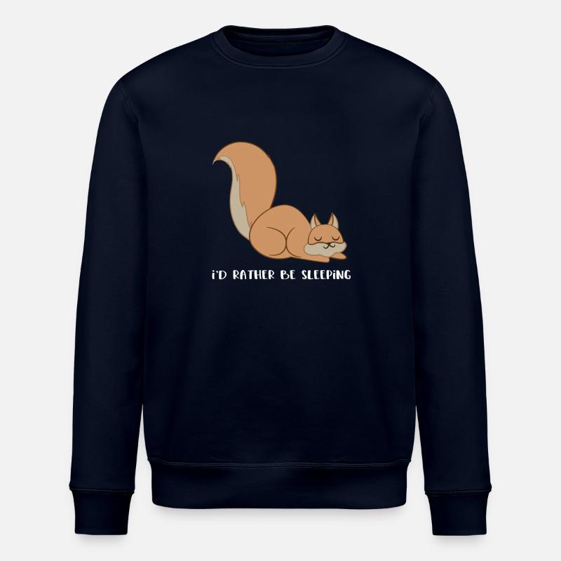 Eichhörnchen - Eichhörnchenfan - Schlafen - Stanley/Stella Unisex Bio-Sweatshirt ROLLER - Navy