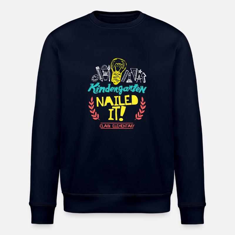 Kindergarten Nailed It Clark Elementary - Stanley/Stella ROLLER Unisex Organic Sweatshirt - navy