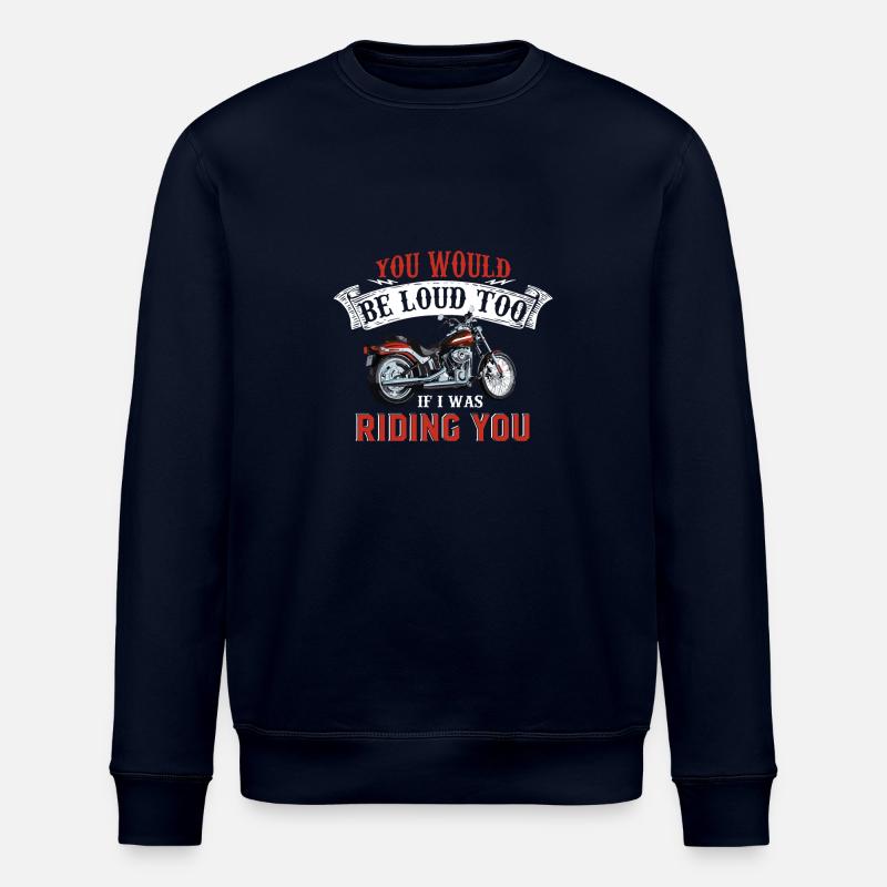 Biker motorcycle - Stanley/Stella ROLLER Unisex Organic Sweatshirt - navy