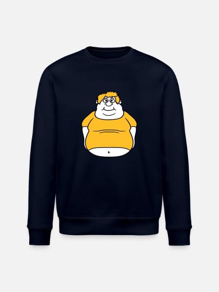 circle ball man fat thick clipart cartoon cartoon lu - Stanley/Stella ROLLER Unisex Organic Sweatshirt - navy