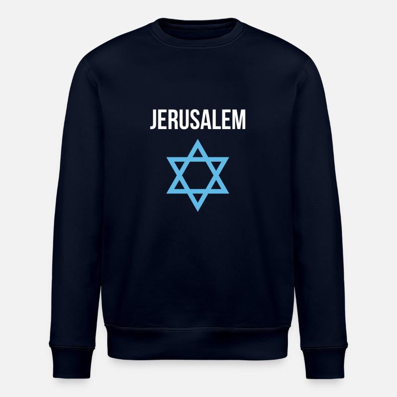 Jérusalem Israël Etoile de David - Sweat bio ROLLER Stanley/Stella Unisexe - marine