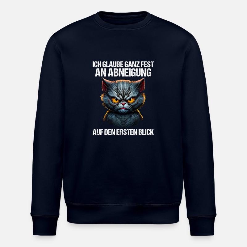 Katze Kätzchen Katzenhalter Katzen Sarkasmus - Stanley/Stella Unisex Bio-Sweatshirt ROLLER - Navy