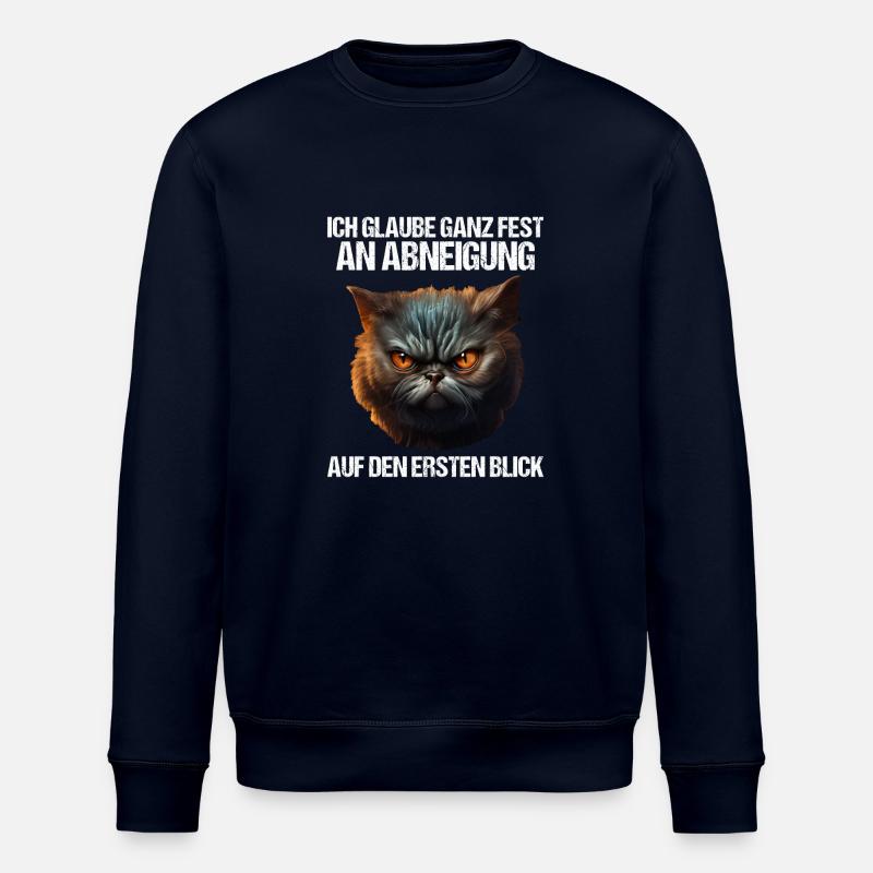 Katze Kätzchen Katzenhalter Katzen Sarkasmus - Stanley/Stella Unisex Bio-Sweatshirt ROLLER - Navy
