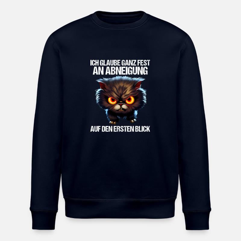 Katze Kätzchen Katzenhalter Katzen Sarkasmus - Stanley/Stella Unisex Bio-Sweatshirt ROLLER - Navy