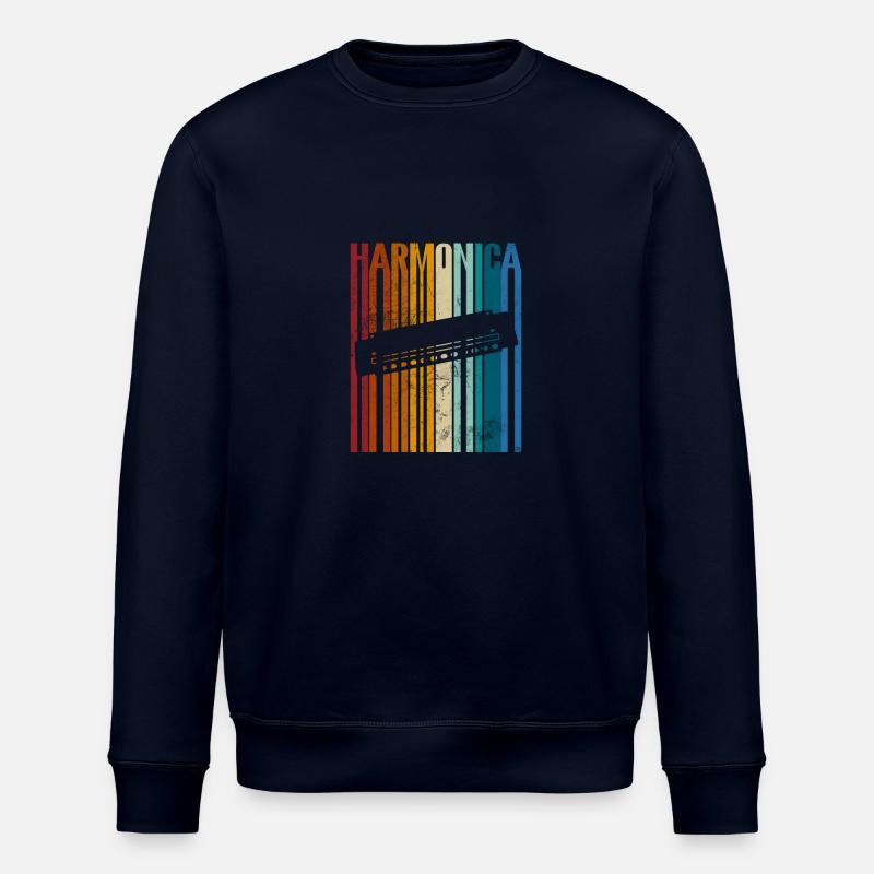 Harmonica Retro - Stanley/Stella ROLLER Unisex Organic Sweatshirt - navy