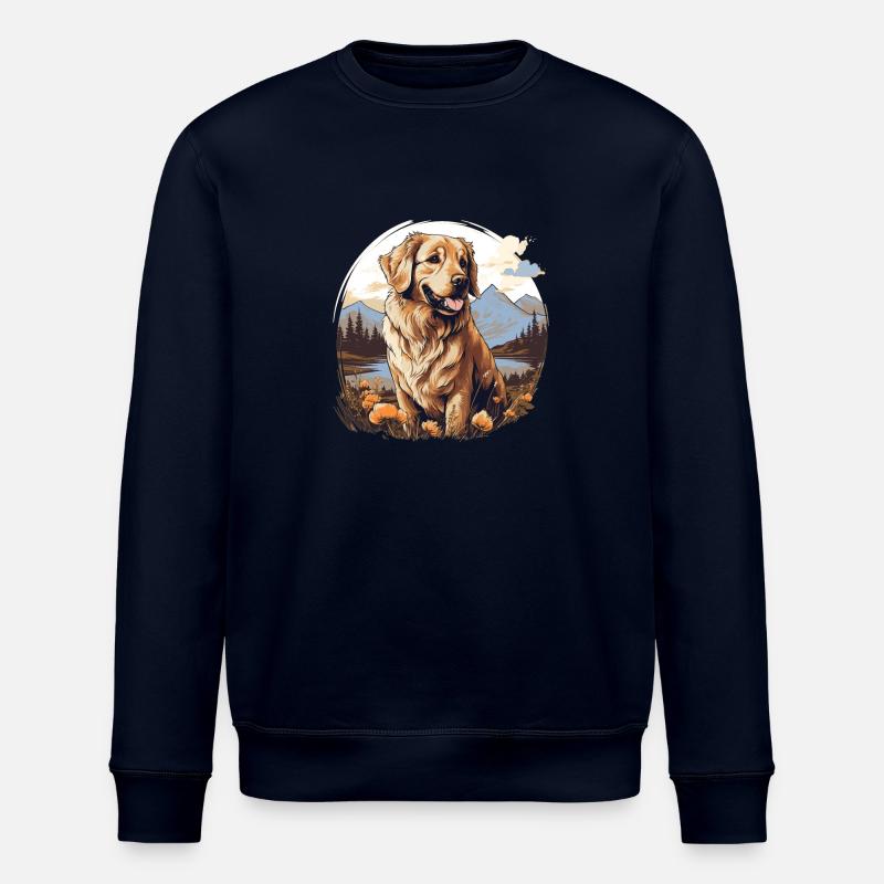 Hund Golden Retriever - Stanley/Stella Unisex Bio-Sweatshirt ROLLER - Navy