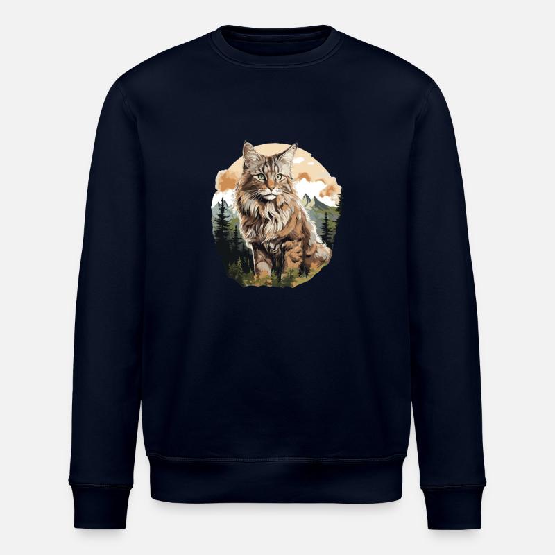 Norwegian Forest Cat - Stanley/Stella Unisex Bio-Sweatshirt ROLLER - Navy