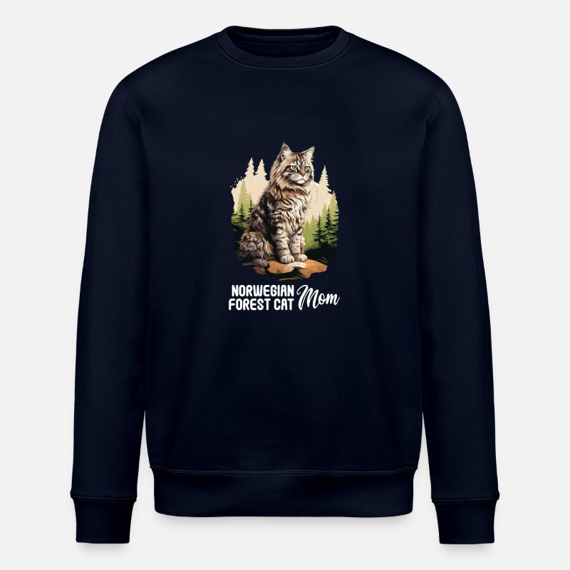 Norwegian Forest Cat - Stanley/Stella ROLLER Unisex Organic Sweatshirt - navy