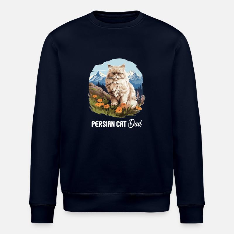 Persian Cat Perser Katze - Stanley/Stella ROLLER Unisex Organic Sweatshirt - navy
