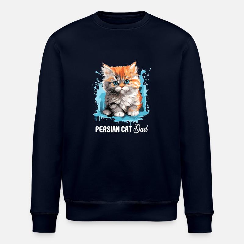 Persian Cat Perser Katze - Stanley/Stella ROLLER Unisex Organic Sweatshirt - navy