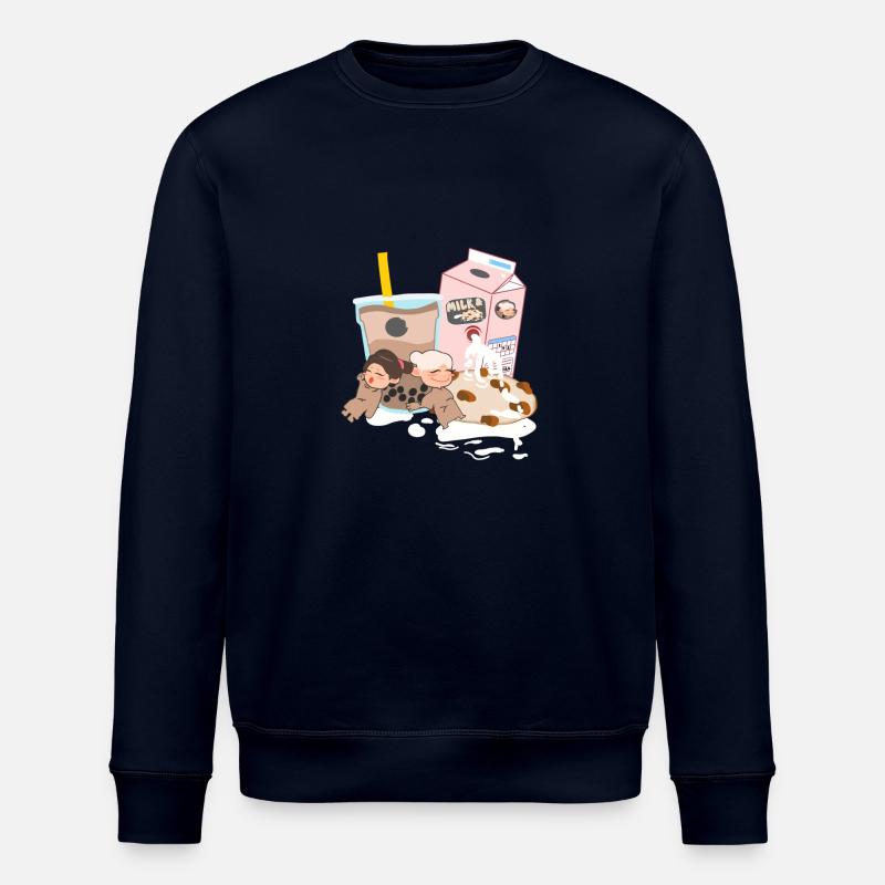 Biscuits and milk - Stanley/Stella ROLLER Unisex Organic Sweatshirt - navy