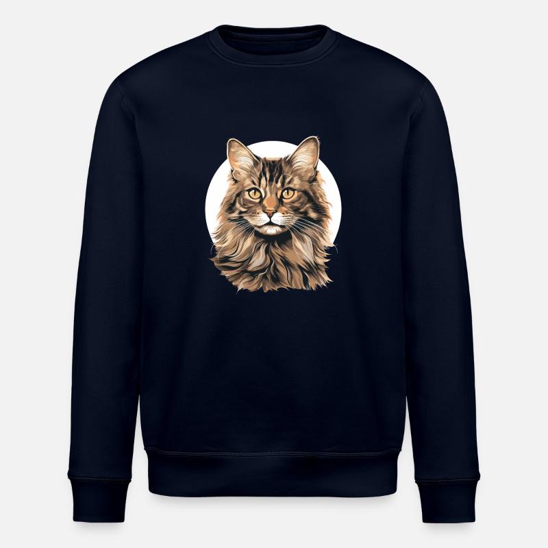 Cat Cats American Bobtail - Stanley/Stella ROLLER Unisex Organic Sweatshirt - navy