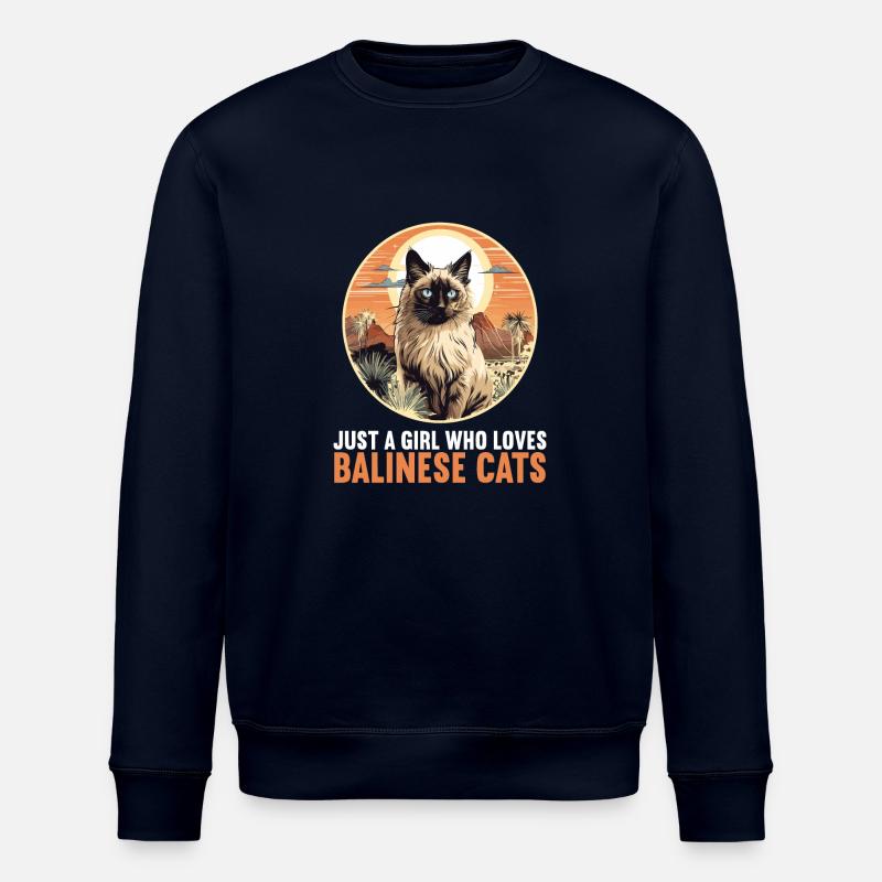 Balinese Cat Balinesenkatze - Stanley/Stella Unisex Bio-Sweatshirt ROLLER - Navy