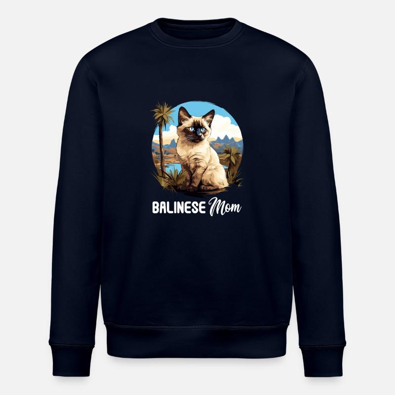 Chat balinais Balinesenkatze - Sweat bio ROLLER Stanley/Stella Unisexe - marine