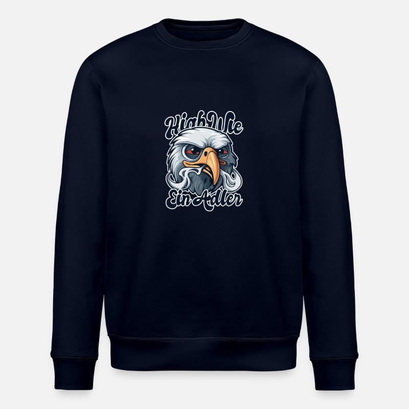 High as an eagle - Stanley/Stella ROLLER Unisex Organic Sweatshirt - navy