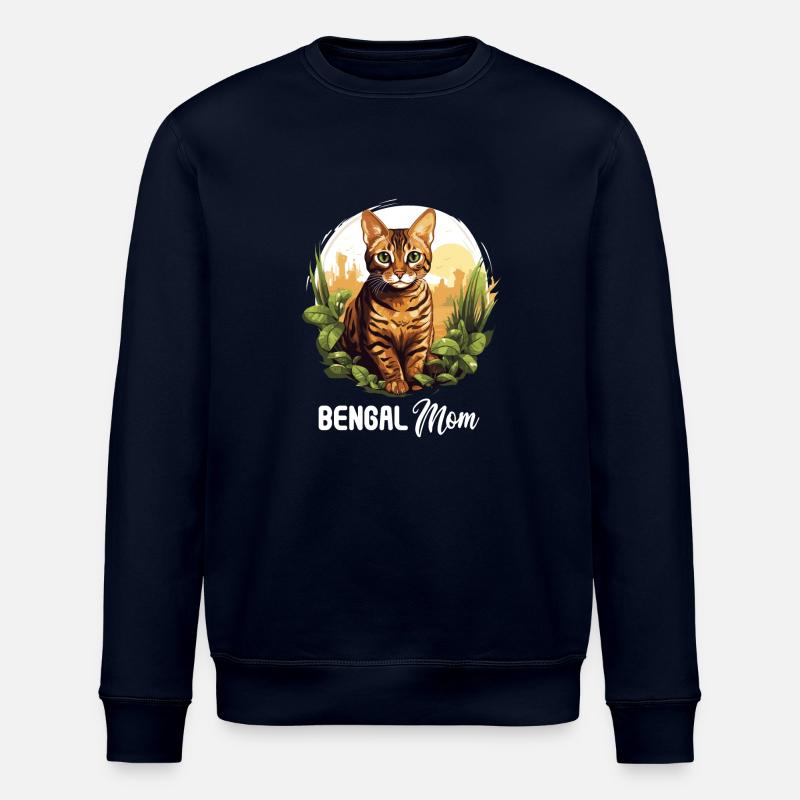 Bengal Cat Bengalkatze - Stanley/Stella ROLLER Unisex Organic Sweatshirt - navy