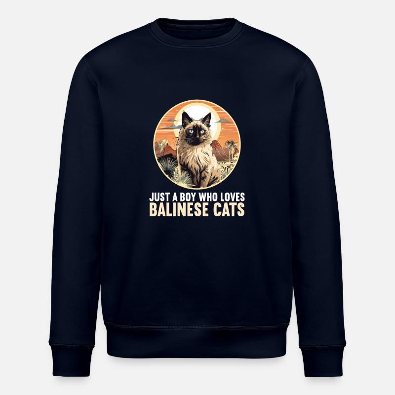 Chat balinais Balinesenkatze - Sweat bio ROLLER Stanley/Stella Unisexe - marine