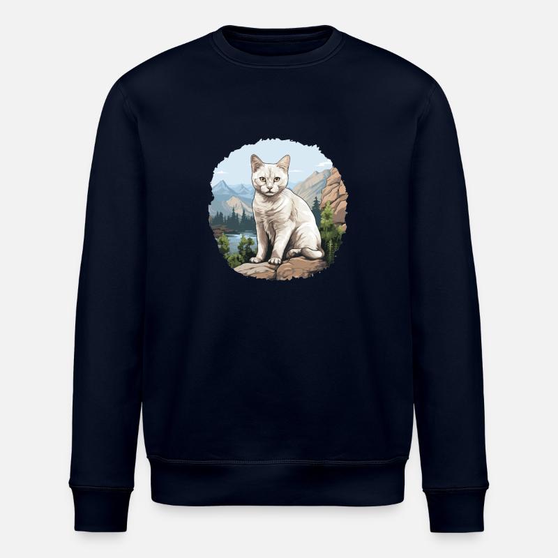 Burmilla Kitten Burmilla Cat - Stanley/Stella ROLLER Unisex Organic Sweatshirt - navy