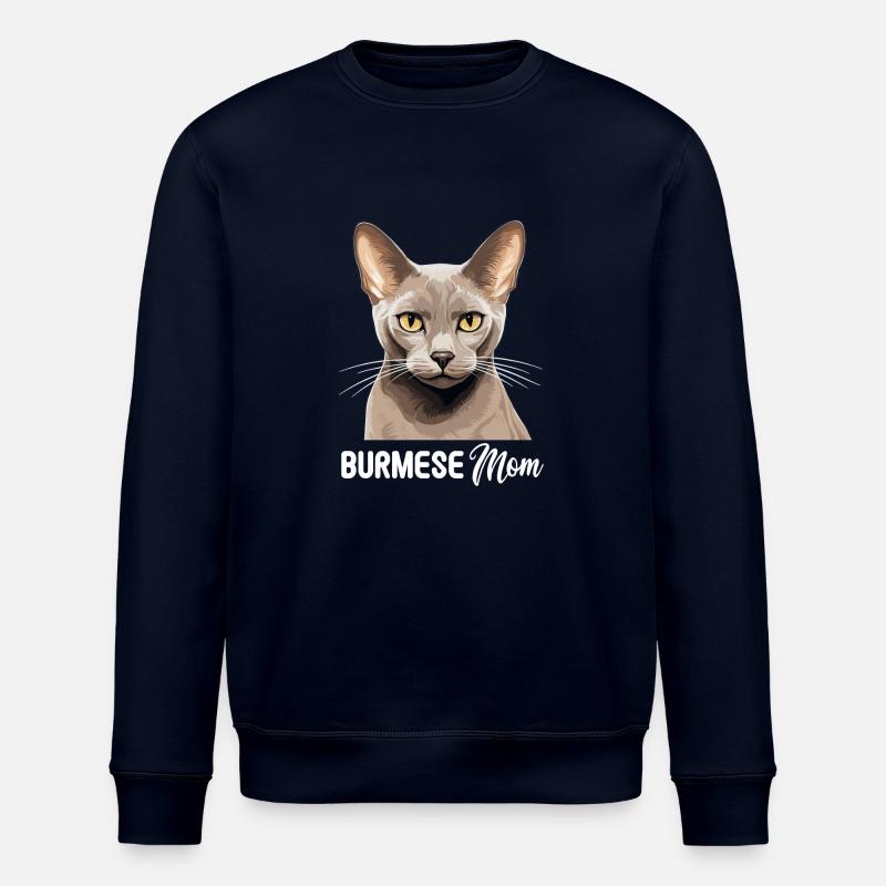 Chat birman Birmanie Katze - Sweat bio ROLLER Stanley/Stella Unisexe - marine