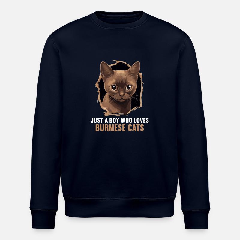 Chat birman Birmanie Katze - Sweat bio ROLLER Stanley/Stella Unisexe - marine