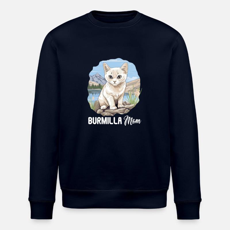 Burmilla Kitten Burmilla Cat - Stanley/Stella ROLLER Unisex Organic Sweatshirt - navy