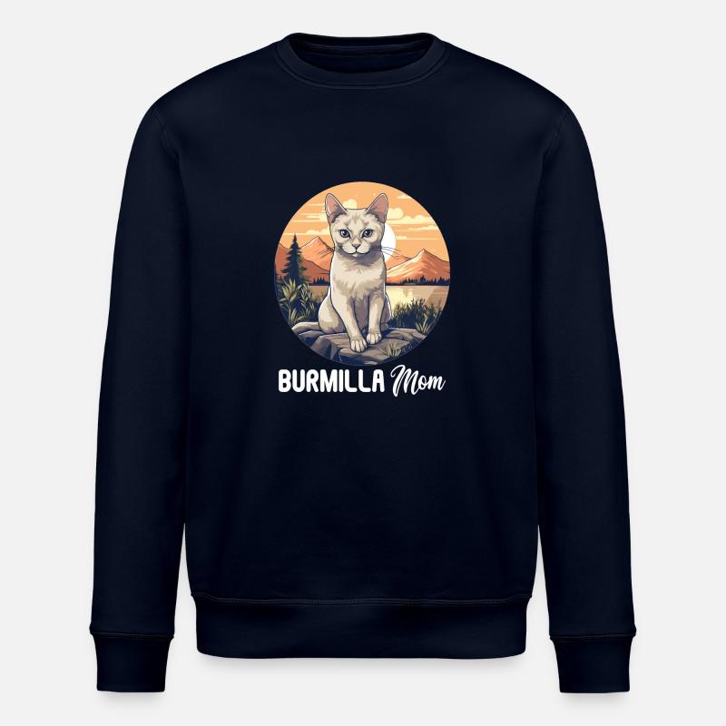 Burmilla Kitten Burmilla Cat - Stanley/Stella ROLLER Unisex Organic Sweatshirt - navy