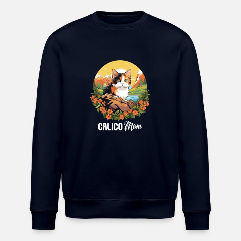 Chat calicot Chat porte-bonheur - Sweat bio ROLLER Stanley/Stella Unisexe - marine