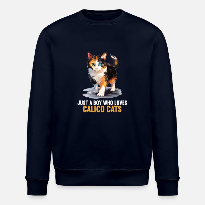 Calico Cat Glückskatze - Stanley/Stella Unisex Bio-Sweatshirt ROLLER - Navy