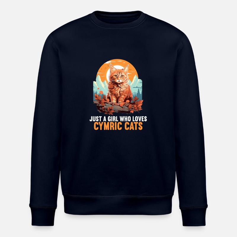 Cymric Kitten Cymric Cat - Sweat bio ROLLER Stanley/Stella Unisexe - marine