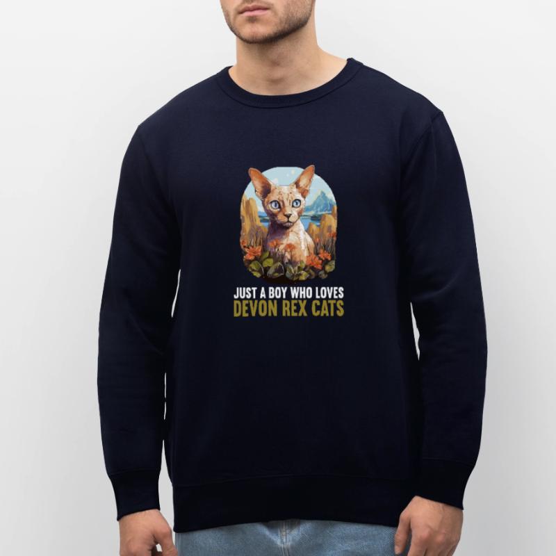 Devon Rex Kätzchen Devon Rex Katze Stanley/Stella Unisex Bio-Sweatshirt ROLLER