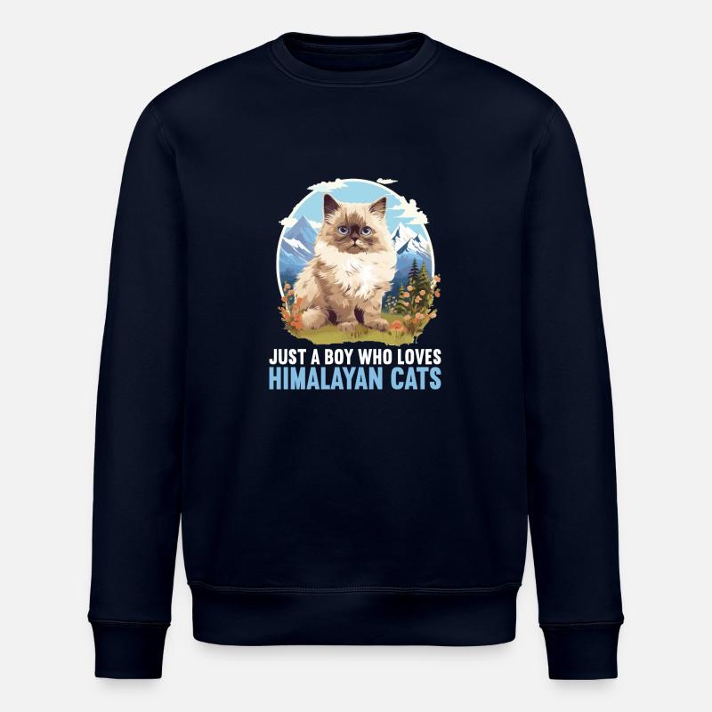 Himalayan Cat Colourpoint Katze - Stanley/Stella ROLLER Unisex Organic Sweatshirt - navy