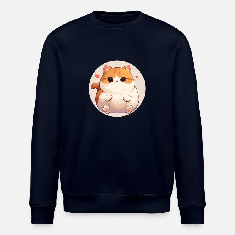 Munchkin Kitten Munchkin Cat - Stanley/Stella ROLLER Unisex Organic Sweatshirt - navy