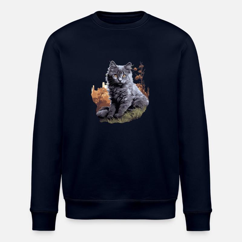 Chaton Nebelung Chat Nebelung - Sweat bio ROLLER Stanley/Stella Unisexe - marine