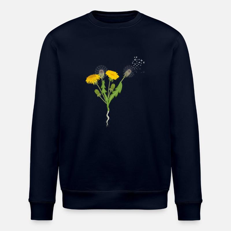 Löwenzahn Pusteblumen Schmetterlinge - Stanley/Stella Unisex Bio-Sweatshirt ROLLER - Navy