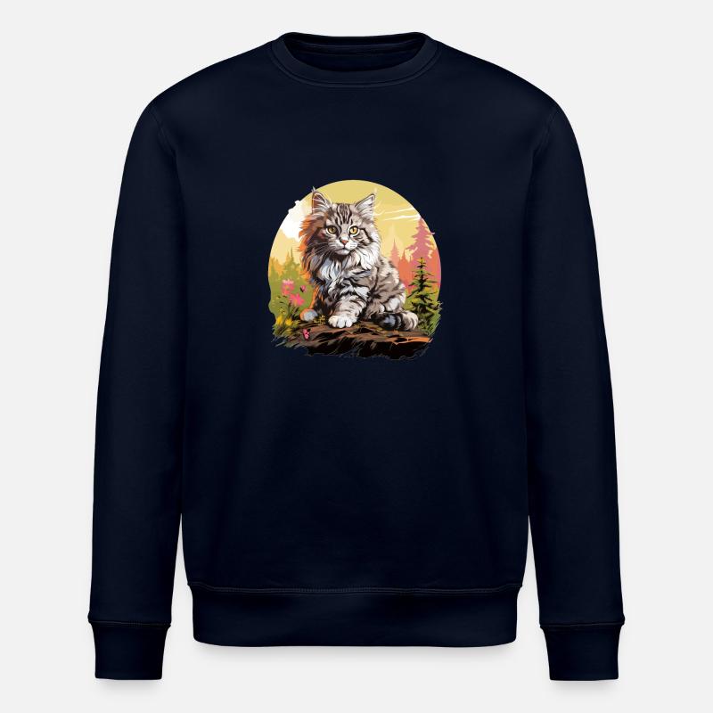 Ragamuffin Kätzchen Ragamuffin Katze - Stanley/Stella Unisex Bio-Sweatshirt ROLLER - Navy