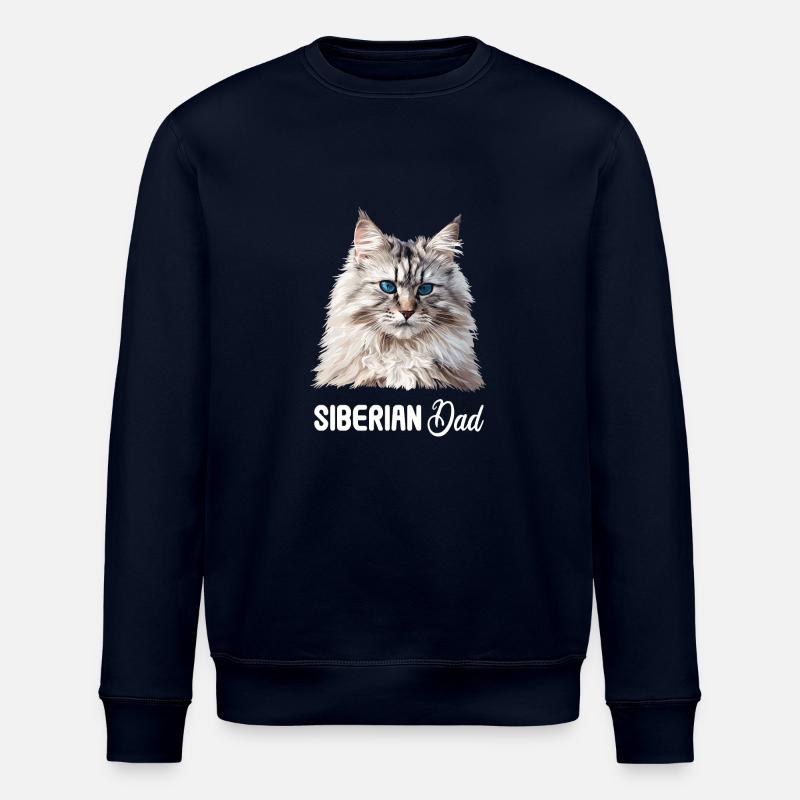 Chat sibérien Sibirische Katze - Sweat bio ROLLER Stanley/Stella Unisexe - marine