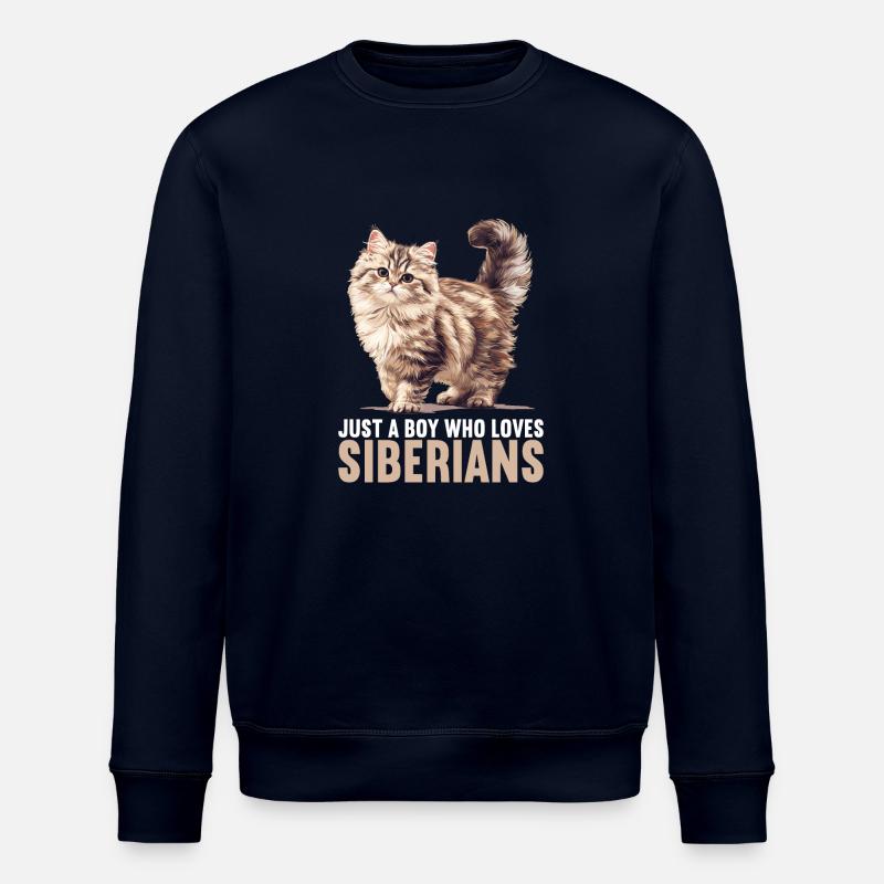 Chat Sibérien Sibirische Katze - Sweat bio ROLLER Stanley/Stella Unisexe - marine
