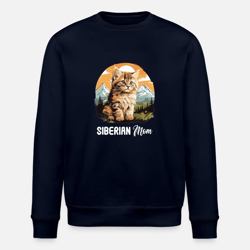 Chat Sibérien Sibirische Katze - Sweat bio ROLLER Stanley/Stella Unisexe - marine