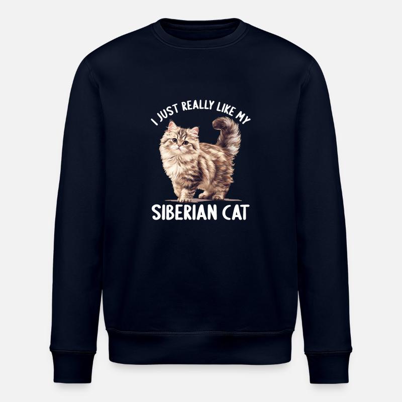 Chat Sibérien Sibirische Katze - Sweat bio ROLLER Stanley/Stella Unisexe - marine