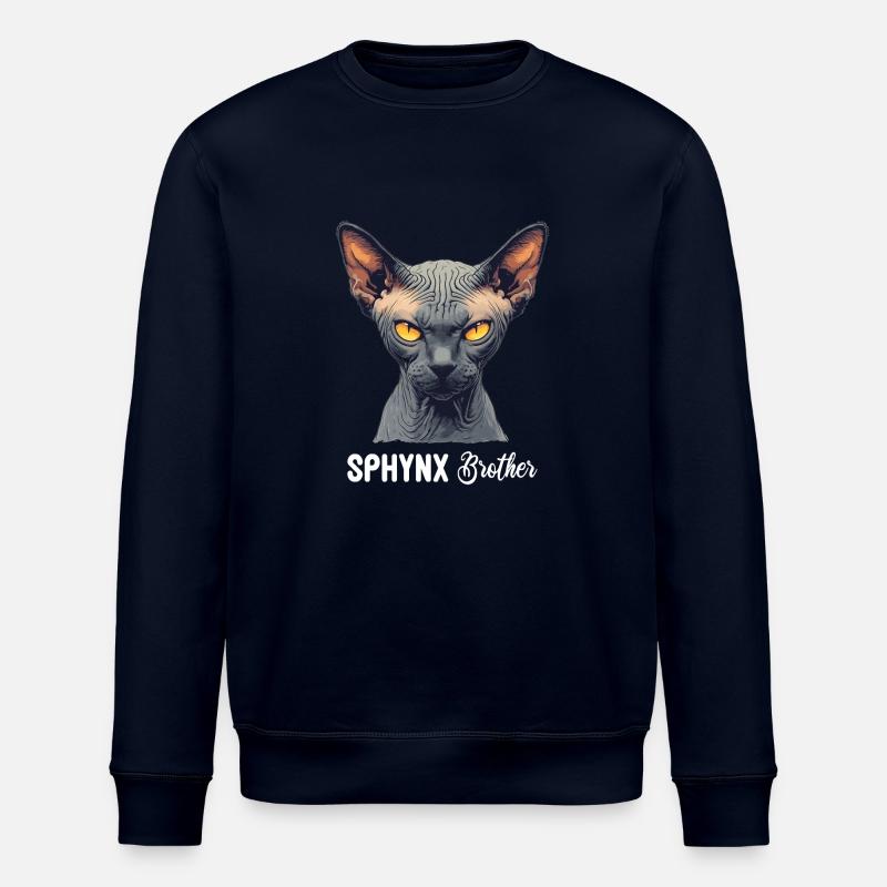 Sphynx Kätzchen Sphynx Katze - Stanley/Stella Unisex Bio-Sweatshirt ROLLER - Navy