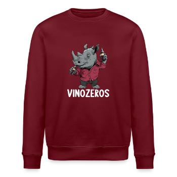 Vinozeros Weinkenner Weintrinker Weinliebhaber - Stanley/Stella Unisex Bio-Sweatshirt ROLLER - Burgunderrot - Vorne - Nik (191cm)