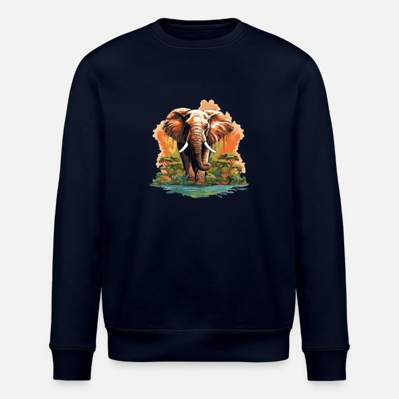 Elefanten Elefant - Stanley/Stella Unisex Bio-Sweatshirt ROLLER - Navy